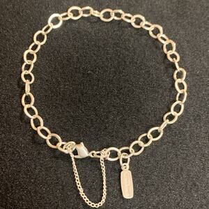 James Avery Forged Link Charm Bracelet Sterling Silver Size XL/8.75 Inches Long